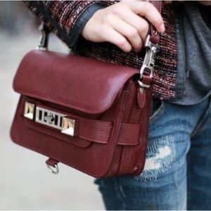 Maroon Proenza Schouler PS11 leather crossbody